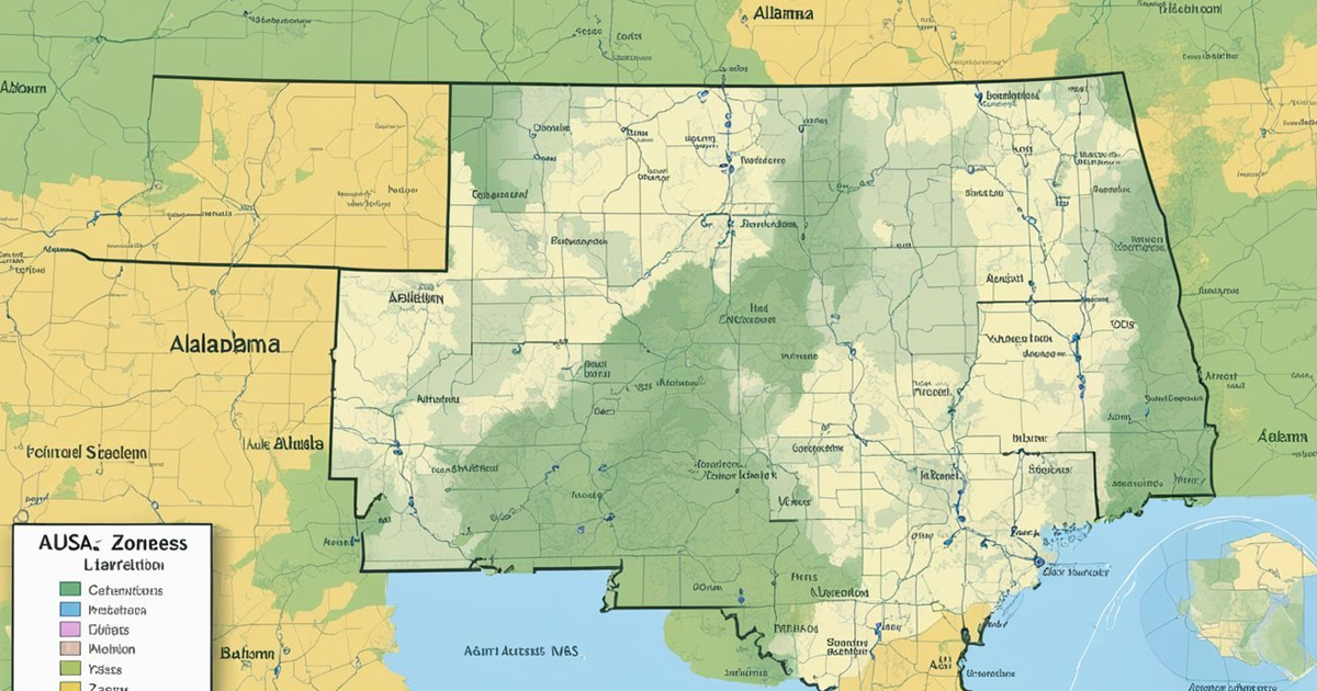 Alabama Planting Zones – USDA Map Of Alabama Growing Zones